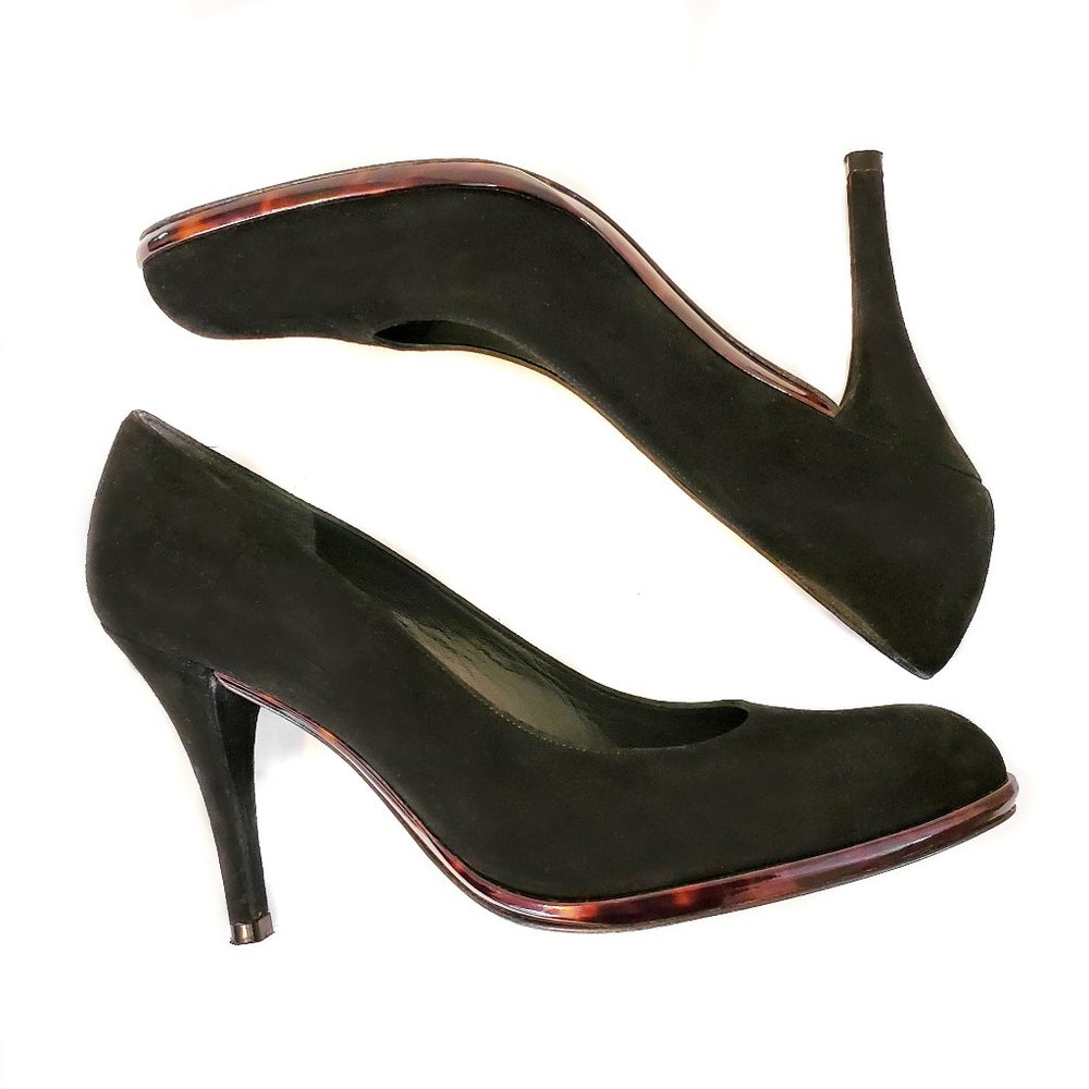 Stuart Weitzman Suede Tortoise Shell Pumps